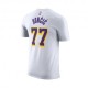 Nike Luka Doncic Los Angeles Lakers Maglia Basket Bianco Viola Uomo