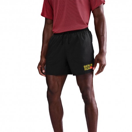 Nike Pantaloncini Running City Marathon Stride 5" Nero Uomo