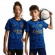 Nike Maglia Maniche Corte Inter Pre Match Blu Nero Oro Bambino