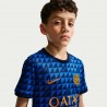 Nike Maglia Maniche Corte Inter Pre Match Blu Nero Oro Bambino