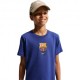 Nike Fc Barcelona Maglia Maniche Corte Crest Deep Blu Bambino