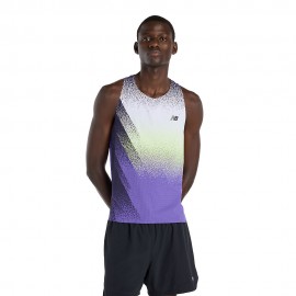 New Balance Canotta Running Race Day Ultra Light Printed Electric P Uomo
