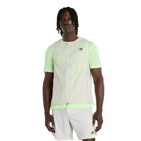 New Balance Gilet Running Grigio Matter Uomo