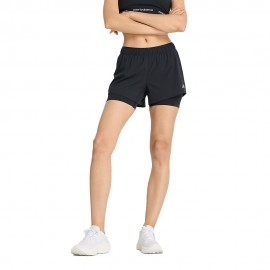 New Balance Pantaloncini Running Rc 2-In-1 3 Nero Donna