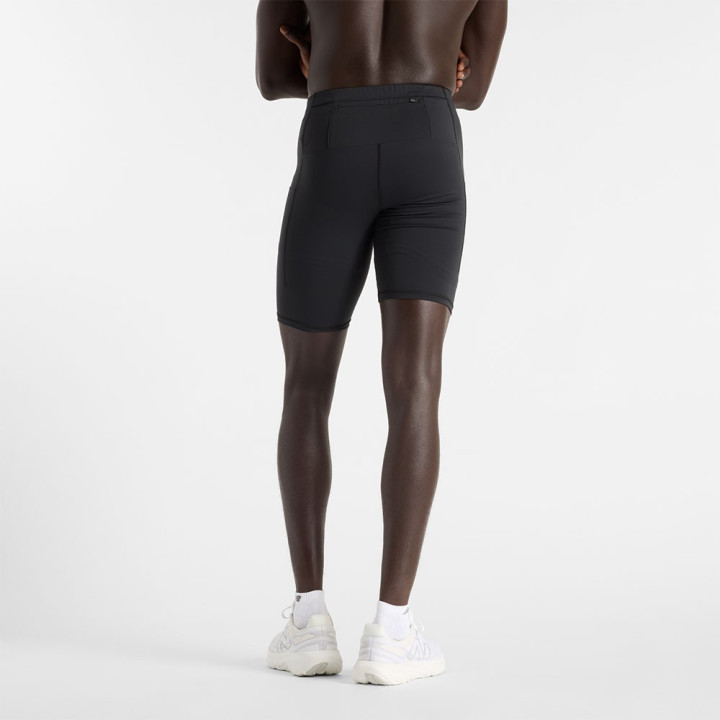 New Balance Pantaloncini Running Tight Sleek Pocket 9" Nero Uomo