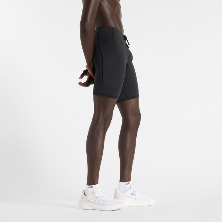 New Balance Pantaloncini Running Tight Sleek Pocket 9" Nero Uomo