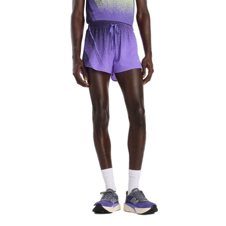 New Balance Pantaloncini Running Ultra Light Printed 3 Electric Purple Uomo