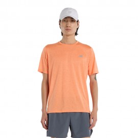 New Balance T-Shirt Running Athlerics Tangerine Heat Uomo