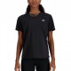 New Balance T-Shirt Running Run Athletic Nero Heather Donna