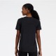 New Balance T-Shirt Running Run Athletic Nero Heather Donna