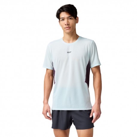 Brooks T-Shirt Trail Running High Point Blu Dk Russet Uomo