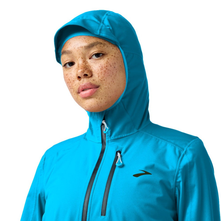 Brooks Giacca Trail Running High Point Wp Atomic Blu Donna