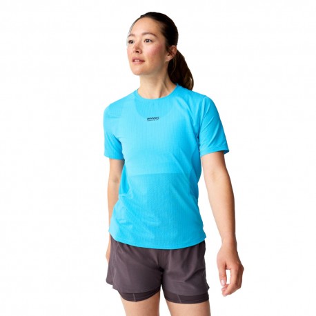 Brooks T-Shirt Trail Running High Point Blu Atomic Blu Donna