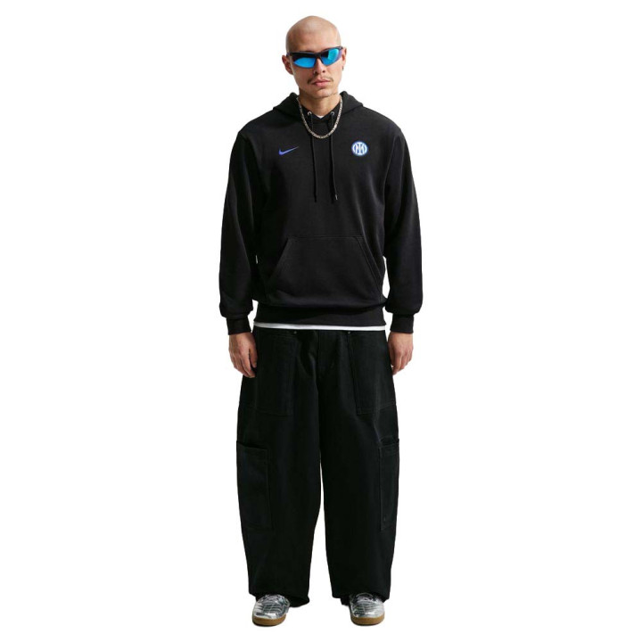 Nike Felpa Calcio Inter Club Nero Blu Uomo