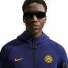 Nike Felpa Calcio Inter Tech Flc Fz Blu Oro Uomo