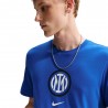 Nike Maglia Maniche Corte Inter Crest Blu Bianco Uomo