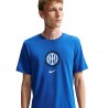 Nike Maglia Maniche Corte Inter Crest Blu Bianco Uomo
