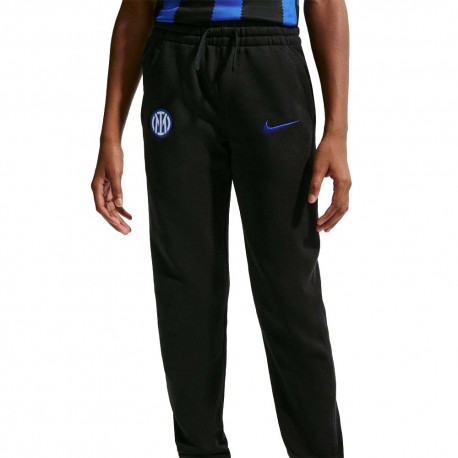 Nike Pantaloni Allenamento Calcio Inter Club Nero Blu Bambino