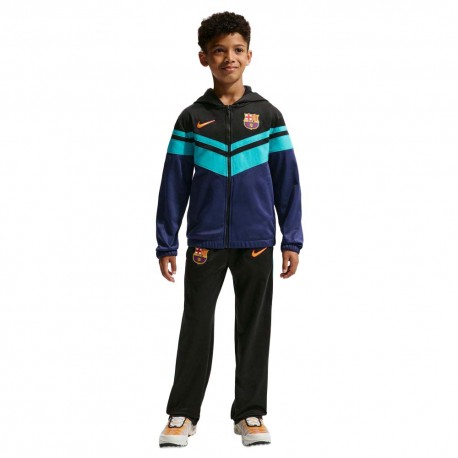 Nike Tuta Calcio Fcb Mxdmtrl 3R Nero Azzurro Bambino