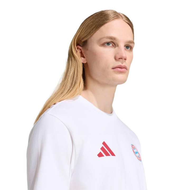 ADIDAS Maglia Maniche Corte Fc Bayern Culture Bianco Rosso Uomo
