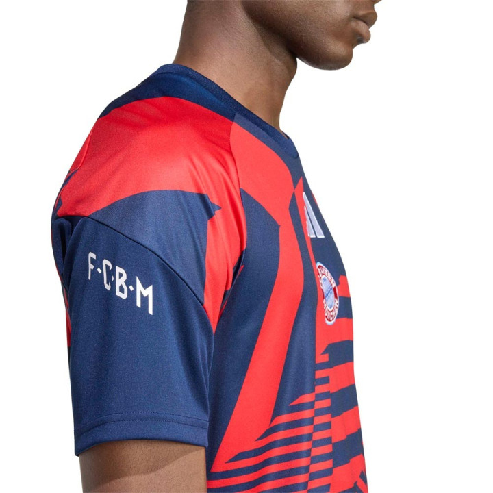 ADIDAS Maglia Maniche Corte Fc Bayern Pre Matech Bianco Indigo Uomo