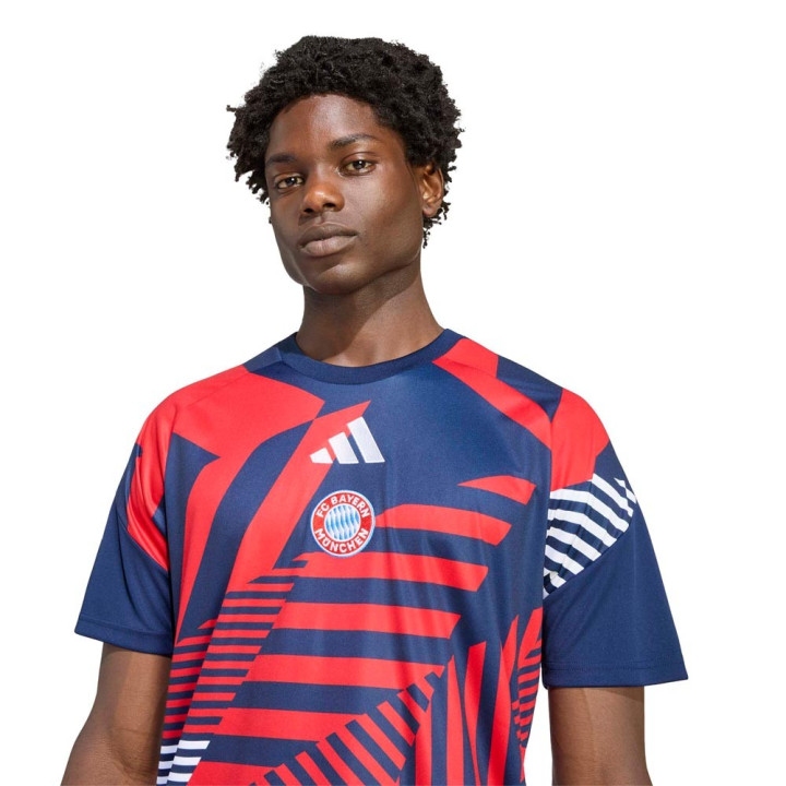 ADIDAS Maglia Maniche Corte Fc Bayern Pre Matech Bianco Indigo Uomo