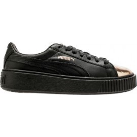 puma basket platform bambino rosse