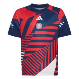 ADIDAS Maglia Maniche Corte Pre-Matech Bayern Rosso Bianco Blu Bambino
