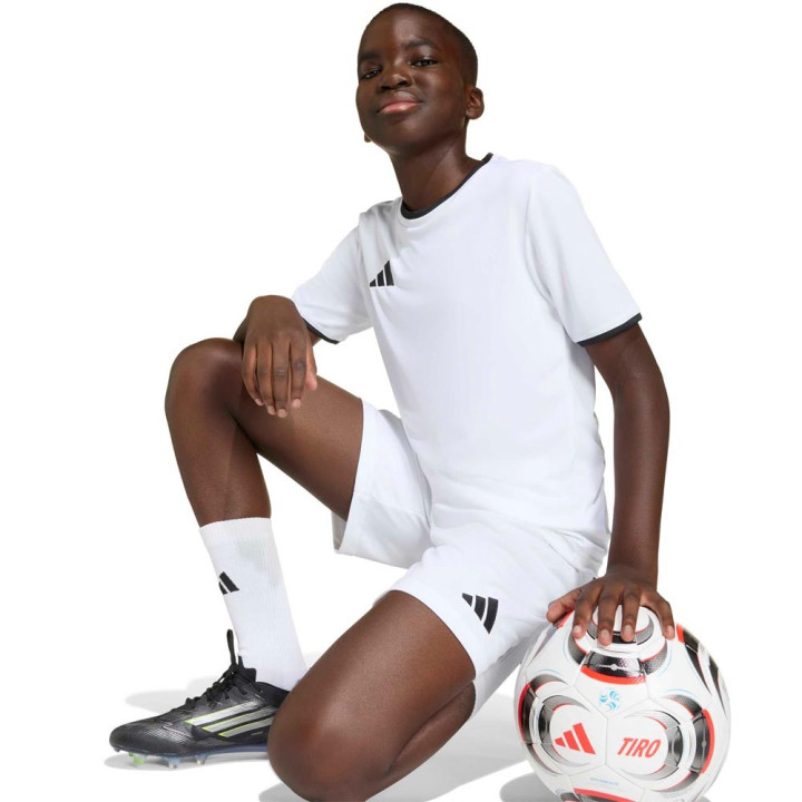 ADIDAS Pantaloncini Calcio Entrada 26 Bianco Nero Bambino