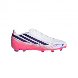 ADIDAS F50 Hyperfast League Fg Bianco Viola - Scarpe Da Calcio Bambino