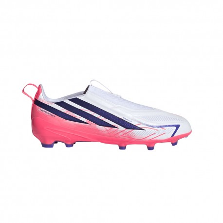 ADIDAS F50 Hyperfast League Ll Fg Bianco Viola - Scarpe Da Calcio Bambino