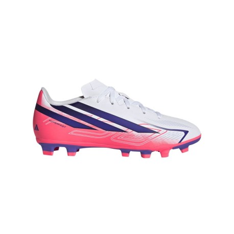 ADIDAS F50 Hyperfast Club Fg Mg Bianco Viola - Scarpe Da Calcio Bambino