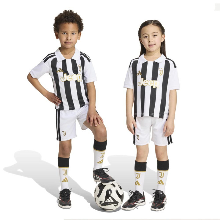 ADIDAS Completo Calcio Neonato Juve Home 26 27 Bianco Nero Bambino
