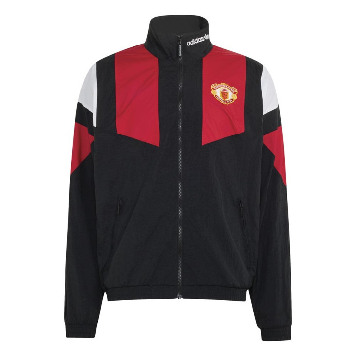 ADIDAS Felpa Mufc Full Zip Woven Eqt Nero Rosso Uomo