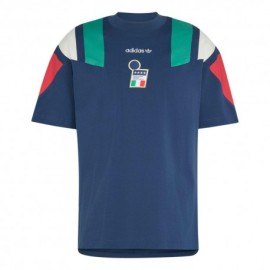 ADIDAS Originals T-Shirt Calcio Italia Figc Eqt Navy Uomo