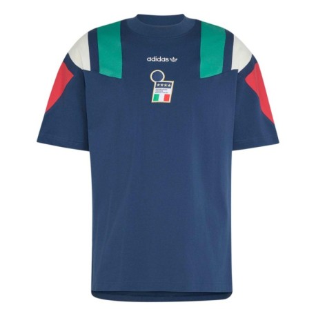 ADIDAS Originals T-Shirt Calcio Italia Figc Eqt Navy Uomo