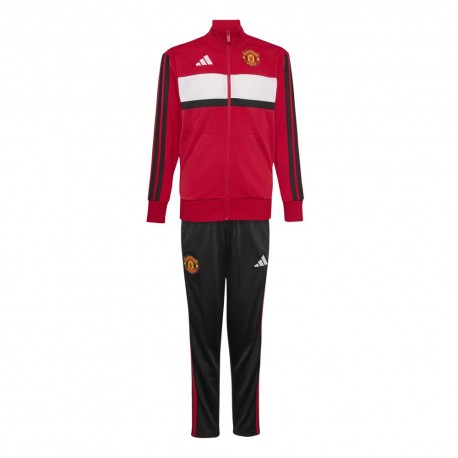 ADIDAS Tuta Calcio Mufc United Dna Rosso Nero Bambino