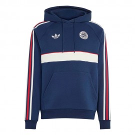 ADIDAS Originals Felpa Calcio Fc Bayern Blu Bianco Uomo