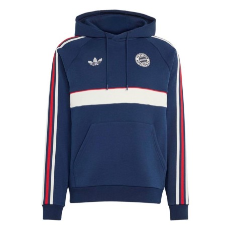 ADIDAS Originals Felpa Calcio Fc Bayern Blu Bianco Uomo