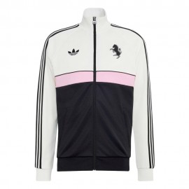 ADIDAS Originals Felpa Juve Full Zip Poly Panna Nero Uomo