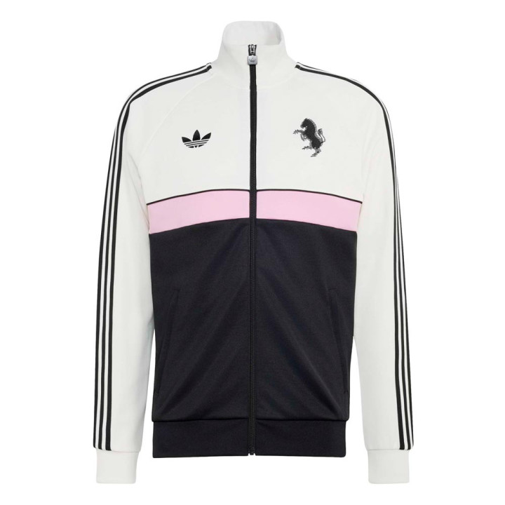 ADIDAS Originals Felpa Juve Full Zip Poly Panna Nero Uomo