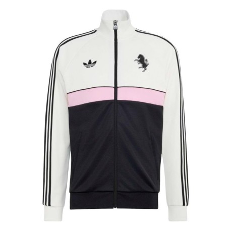 ADIDAS Originals Felpa Juve Full Zip Poly Panna Nero Uomo