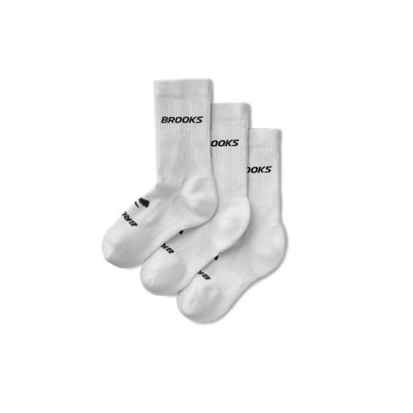 Brooks Calze Running Run In Crew 3 Pack Bianco Brooks