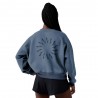 Brooks Felpa Cropped Movement Sweatshirt Steel Blu Donna