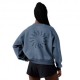 Brooks Felpa Cropped Movement Sweatshirt Steel Blu Donna