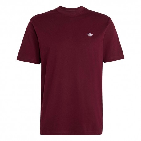 ADIDAS Originals T-Shirt Logo Piccolo Bordeaux Uomo