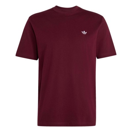 ADIDAS Originals T-Shirt Logo Piccolo Bordeaux Uomo
