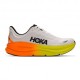 Hoka Bondi 9 Bianco Neon Tangerine - Scarpe Running Uomo