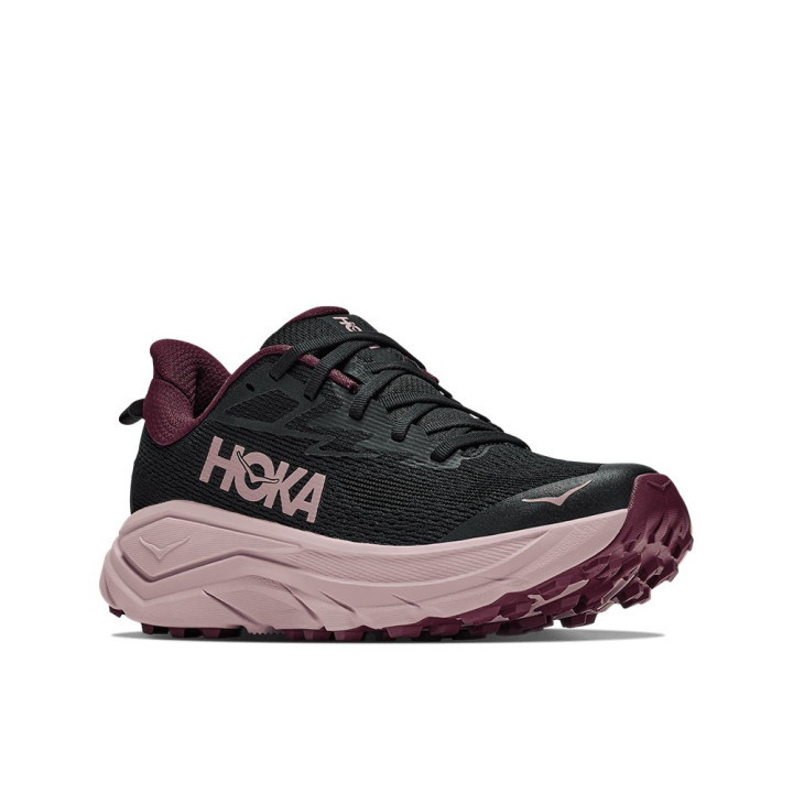 Hoka Challenger 8 Nero Rosa Opal - Scarpe Trail Running Donna