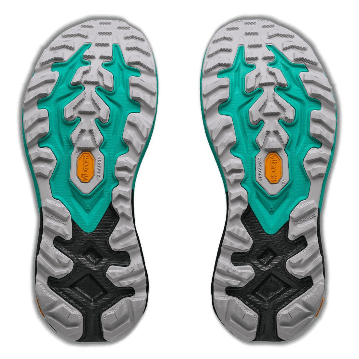 Hoka Mafate 5 Nero Electric Aqua - Scarpe Trail Running Donna